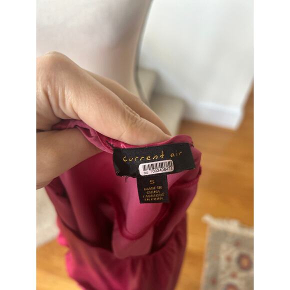 Current Air Hot Pink Metallic Puff Sleeve Blouse - Picture 4 of 7